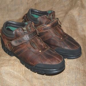 Vintage Ralph Lauren Polo Straps double Zipper Low Hiking loafer slip-on BOOTS